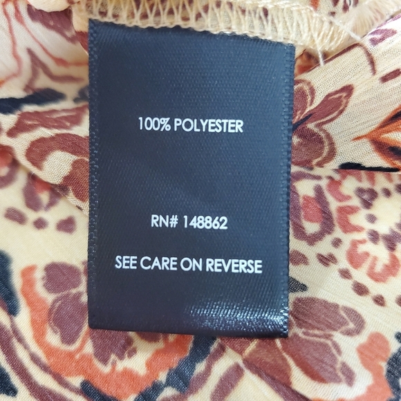 2224 * Torrid Crinkle Chiffon Raglan Tie Front Blouse Medallion Size 2X - Picture 5 of 11